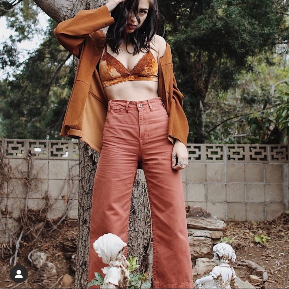 High waisted trousers
